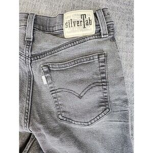 Levis Silver Tab High Rise Mom Jeans Size 28 Denim Tapered Gray Medium Wash